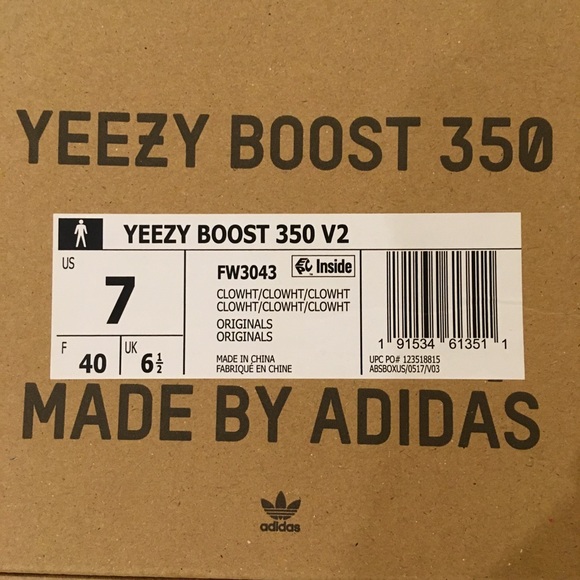 Adidas Yeezy Boost 350 V2 Cloud White Sz 8.5 WMNS - Picture 8 of 8